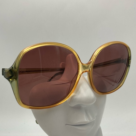 Vintage Viennaline Orange Oval Sunglasses Frames - Picture 2 of 6